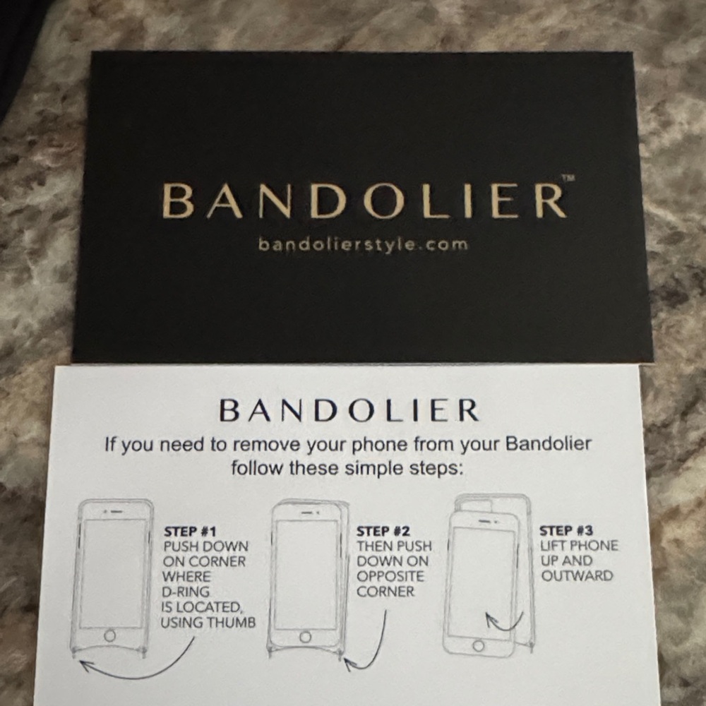 Bandolier Isla MagSafe ivory and Gold Phone Case with Chain. iPhone 15 pro - Picture 4 of 4